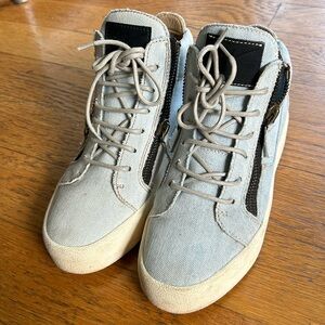 Guiseppe Zanotti high top denim sneakers 8